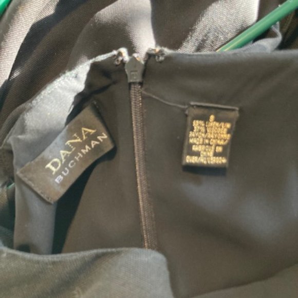 Dana Buchman Little Black Linen dress with scoop neck and thin straps - Picture 4 of 7